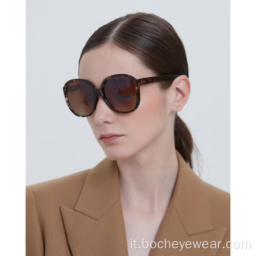 Occhiali da sole da donna con montatura grande UV400 realizzati in PRC